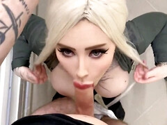 Raunchy bimbo emotional adult video
