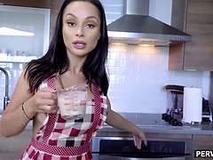 My cooking stepmom went for my big dick to time