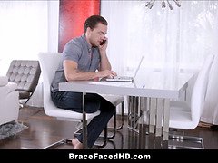 Cute Blonde Teen With Braces Fucked