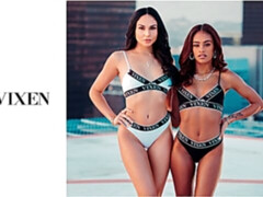 お尻, フェラチオ, 茶髪の, 黒人, 女 人男 人, 手コキする, ティーン, 三人