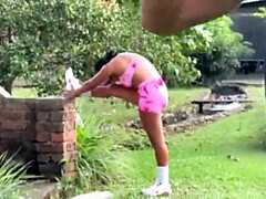 Cul, Gros seins, Noire, Énorme, Fille latino, Mature, De plein air, Public