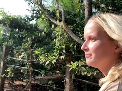 Amateur blonde girl making a sex tape with her partner