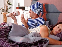 Arsch, Grosse titten, Blasen, Geschnappt, Hundestellung, Handjob, Milf, Strümpfe