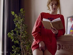 Cul, Blonde, Béant, Seins naturels, Rasée, Maigrichonne, Solo, Adolescente