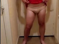 Anal, Britannique, Rondelette, Travestis, Gode, Doigter, Homosexuelle, Masturbation