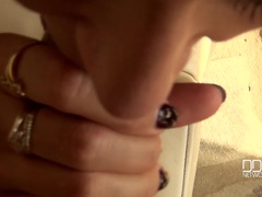 Vestido, Pajear, Masturbación, Al aire libre, Perforación, Coño, Afeitado, Tetas