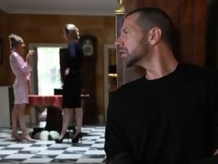 ブロンド, フェラチオ, 手コキする, キス, 剃毛, ガリガリ, ティーン, オッパイの