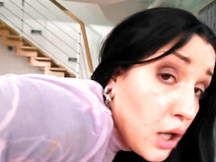 The brunette babe is super submissive and ready for anal