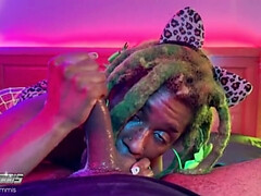 NANNY BIG BLACK COCK GETS SLAMMED INTO DEEP-THROATING TEENIE BI-ATCH’S WINDPIPE!
