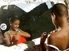 Cul, Doigter, Masturbation, De plein air, Maigrichonne, Solo, Dénudage, Nénés