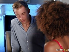 Cul, Tromperie, Noir ébène, Seins naturels, Chatte, Tatouage, String, Épouse