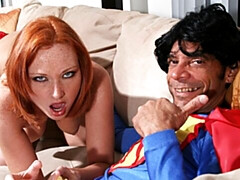 An awesome anal fuck in the cowgirl pose with a hot redhead Vixen