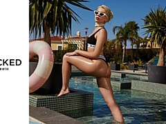 18 jaar, Grote lul, Blond, Pijpbeurt, Hondjeshouding, Interraciaal, Natuurlijke tieten, Tieten likken