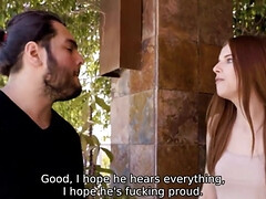 18, フェラチオ, 捕まる, 浮気者, チン, 手コキする, オマンコ, 剃毛