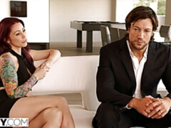 Enthousiasteling, Grote lul, Pijpbeurt, Hondjeshouding, Hardcore, Hakken, Roodharige vrouw, Lang