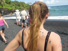 Amateur, Cul, Plage, Branlette thaïlandaise, Petite femme, Pov, Rasée, Nénés