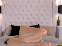 素人, 美女, ベッドルーム, 巨乳な, 指いじり, 一人, パイ刷り, バイブレーター