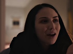 Big tits MILF seduces 19 year old lesbian to rub pussies