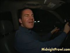 Nana, Blonde, Voiture, Léchez, Masturbation, Suçant, Nénés