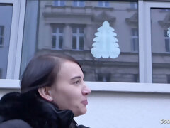 GERMAN SCOUT - thin TEEN TALK TO poke AT PICK UP audition