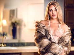 素人, お尻, デカ尻, ブロンド, 指いじり, 一人, ストリッピング, オッパイの