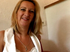 Grosser schwanz, Grosse titten, Blondine, Blasen, Französisch, Reif, Milf, Flotter dreier