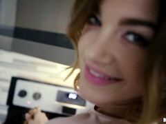 Leie, Arsch, Braunhaarige, Besamung, Natürlichen titten, Pov, Muschi, Hintern versohlen