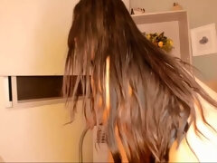 Enthousiasteling, Kont, Grote kont, Grote mammen, Huisgemaakt, Latijnse vrouw, Tiener, Webcamera