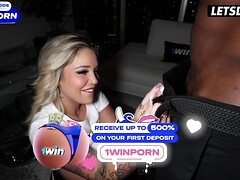 デカパイ, ブロンド, フェラチオ, イく瞬間, 異人種間, 怪物, パイ刷り, オッパイの