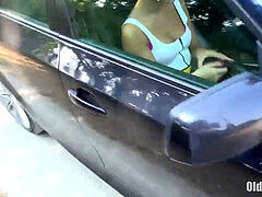 フェラチオ, 茶髪の, アウトドア