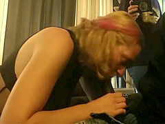 observing wife blow and poke