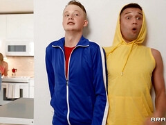 Young teenager is lucky to fuck two insatiable bitches at once