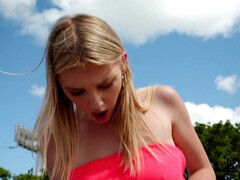 デカパイ, 巨乳な, 自然山雀, アウトドア, ハメ撮り, オマンコ, スカート, ティーン