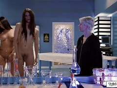 Lady scientists fuck their tgirl droids