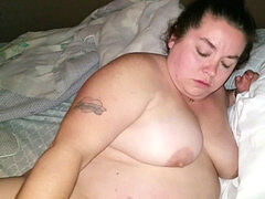 素人, ぽっちゃり, デカ尻, ぽちゃ, デブ, 巨大なディルド, オナニー, おもちゃ