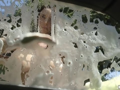 Grote kont, Pijpbeurt, Bruinharig, Auto, Moeder die ik wil neuken, Natuurlijke tieten, Buiten, Kut duiken