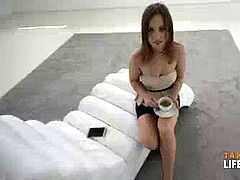 アナル, フェラチオ, 茶髪の, 顔射, 指いじり