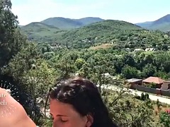 Минет, Брюнетки, Европейки, Секс без цензуры, На природе, На публике, Русские, Сиськи