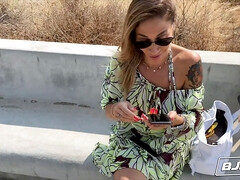 Grote mammen, Pijpbeurt, Bruinharig, Hd, Italiaans, Monster, Gezichtspunt, Realiteit