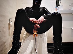 Fetichismo travestista, Pajear, Tacones, Látex, Masturbación, Transexual, Solo, Juguetes