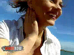 Playa, Corridas faciales, Lencería, Al aire libre