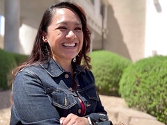 アジア人, お尻, デカチン, デカパイ, フェラチオ, 茶髪の, 顔射, オッパイの