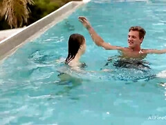 18, 美女, デカ尻, 茶髪の, 中出し, チン, オマンコ, オッパイの