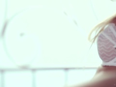 美人, ベッドルーム, ブロンド, ドレス, 指いじり, キス, 下着, パンティ