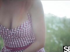 Checa, Fetiche, Lamidas, Maduro, Al aire libre, Pelirrojo, Retro, Tetas