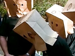 Bruinharig, Sperma shot, Groepseks, Groep, Ondergoed, Masturbatie, Geschoren, Tiener