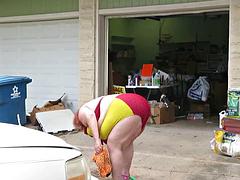 Grosse titten, Bikini, Geile alte tussi, Reif, Milf, Krankenschwester, Im freien, Rotschopf