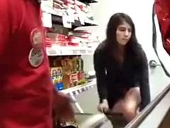 Horny Teen Masturbates In The Store