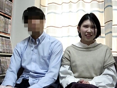 アジア人, デカパイ, フェラチオ, 茶髪の, 浮気者, 淫乱熟女, 三人, オッパイの