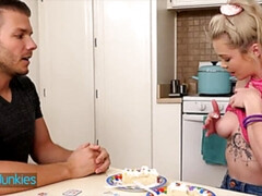 Blondine, Blasen, Schwanz, Behaart, Hd, Muschi, Realität, Titten